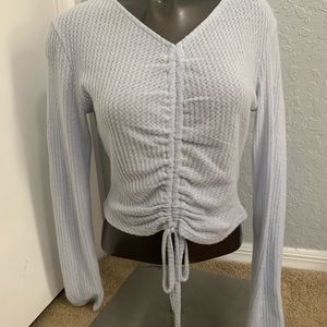 Brand new light  blue long sleeve with tie
